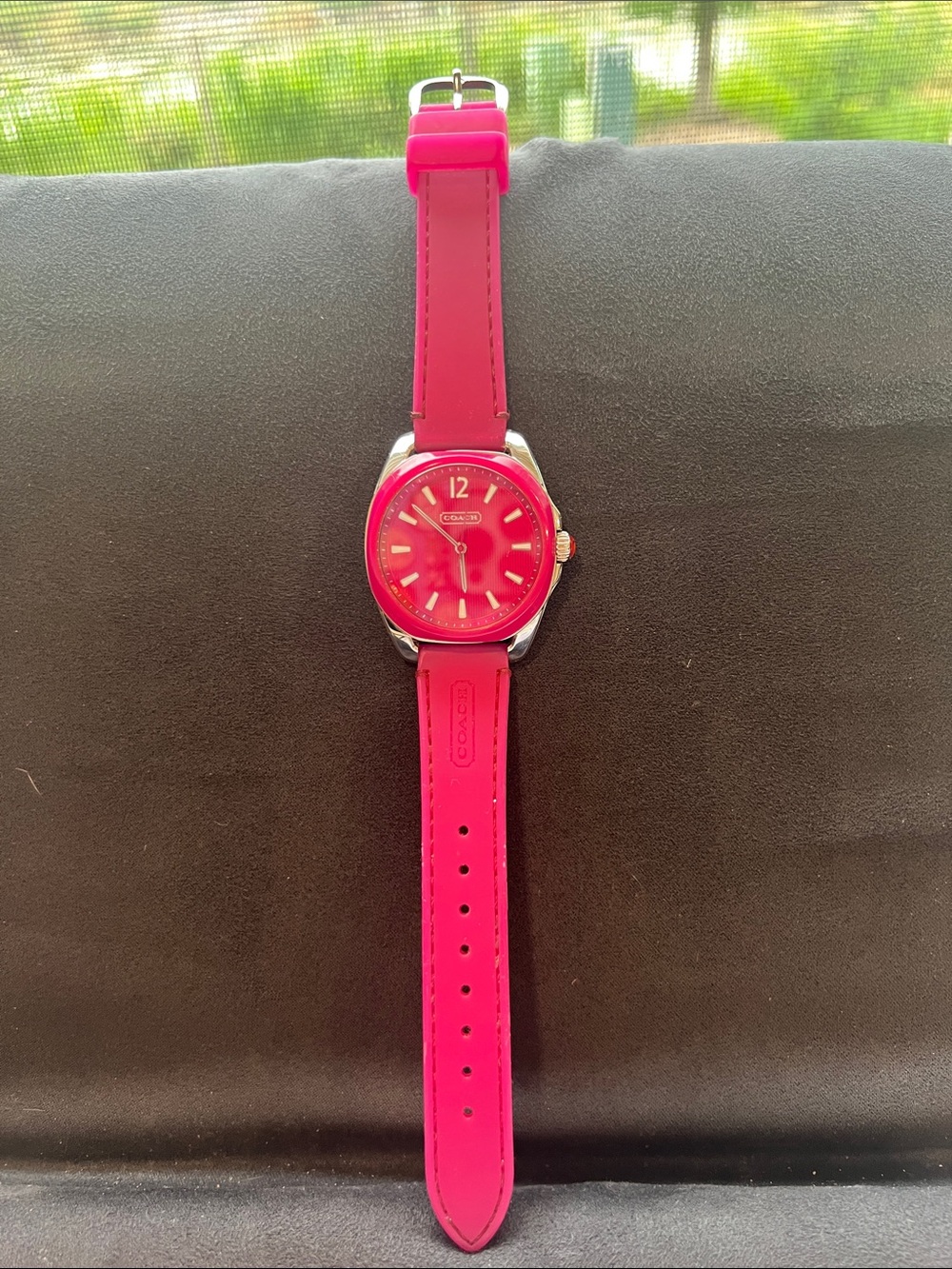 Coach Pink Women's Silicone Strap Watch